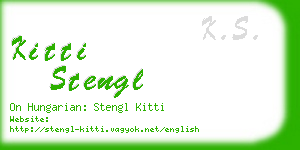kitti stengl business card